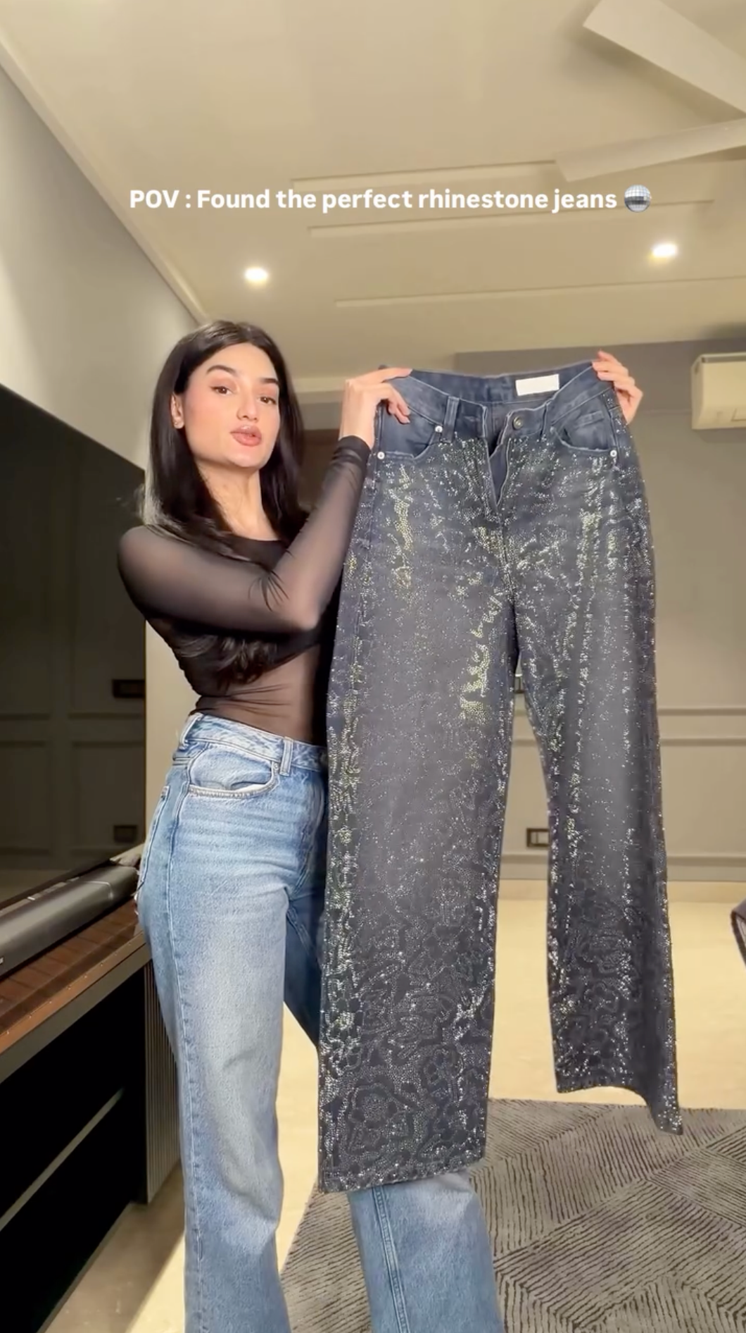 The Perfect Baggy RHINESTONE JEANS - Real Sparkle