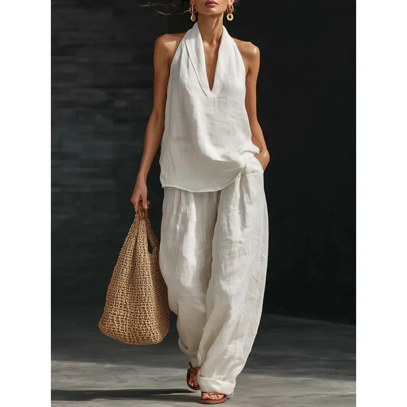 ✨ Effortless Linen Co-Ord Set – Chic Top & Wide-Leg Pants for Everyday Comfort